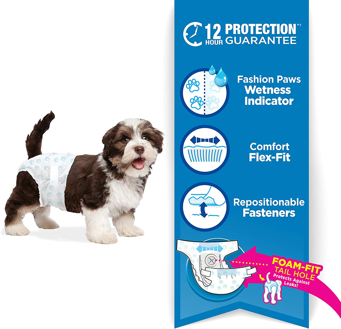 Wee-Wee Disposable Dog Diapers, X-Small (36 Count), White