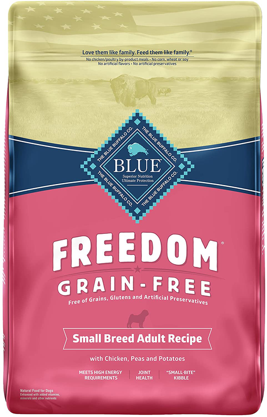 Blue Buffalo Freedom Grain Free Natural Adult Small Breed Dry Dog Food, Chicken Animals & Pet Supplies > Pet Supplies > Small Animal Supplies > Small Animal Treats Blue Buffalo 11 Pound (Pack of 1)  