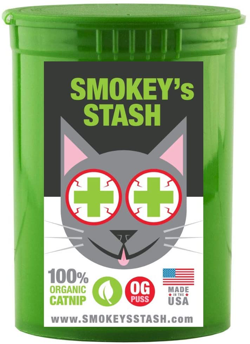 Smokey'S Stash Organic Catnip OG Puss Potent Cat Nip for Cats Small Pop Top Animals & Pet Supplies > Pet Supplies > Cat Supplies > Cat Treats Smokey's Stash 1 pack  