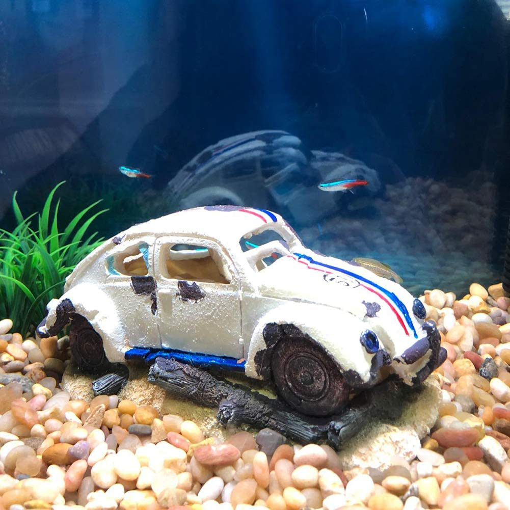SLOCME Aquarium Bubble Wreck Car Decorations - Fish Tank Bubble Car Decor for Air Bubbler Oxygen Pump，Resin Material Car Decor Animals & Pet Supplies > Pet Supplies > Fish Supplies > Aquarium Decor SLOCME   