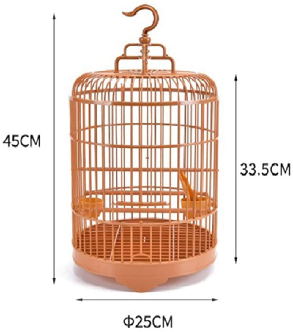 Rehomy Hanging Bird Cage with Feeder, Plastic round Birdcages House Bird Carrier for Small Birds Parrot Parakeets Finches Cockatiels Animals & Pet Supplies > Pet Supplies > Bird Supplies > Bird Cages & Stands Rehomy   