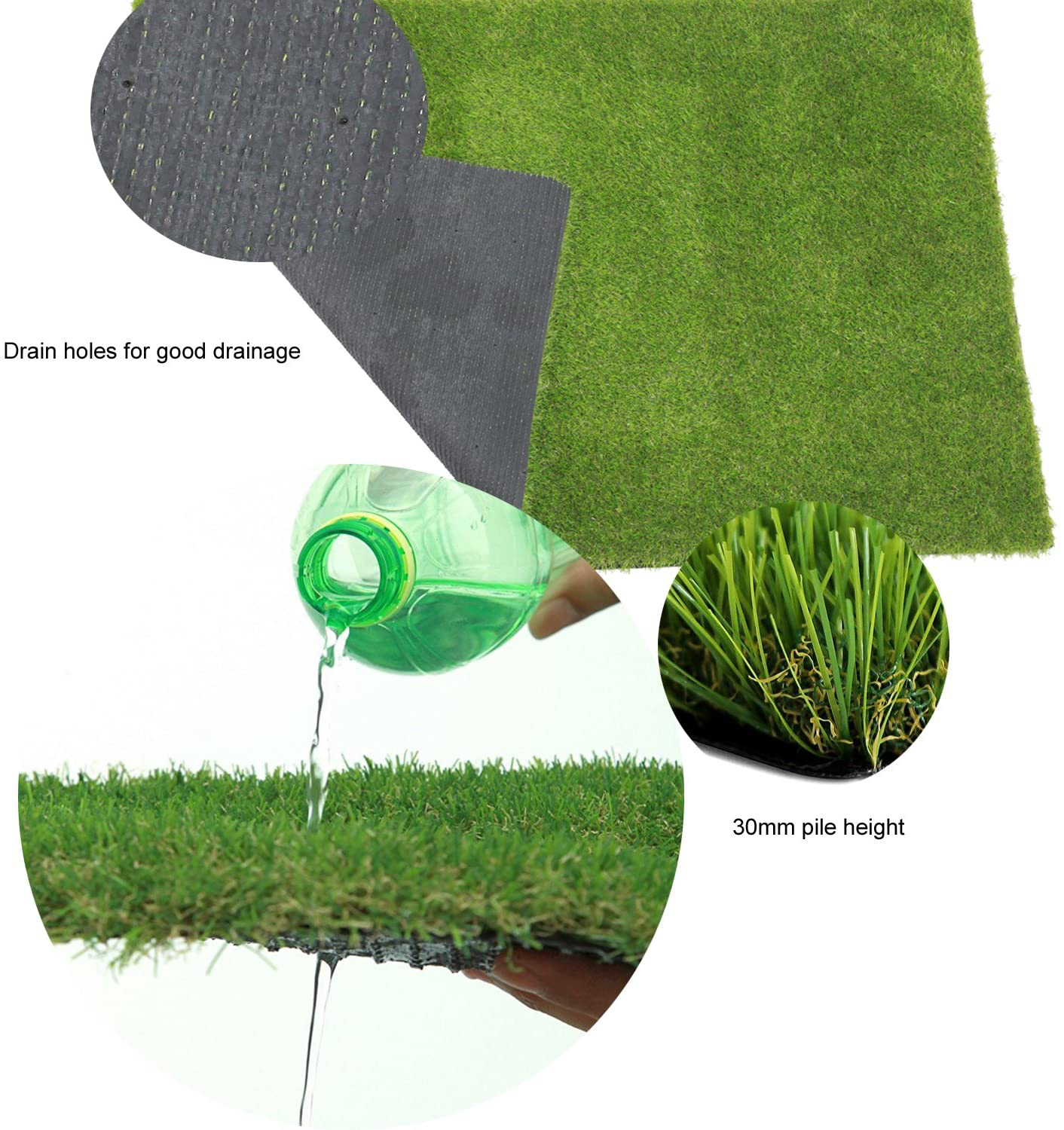 ECO MATRIX Artificial Grass Dog Training Door Mat Pee Pad Fake Grass Doormat Pet Turf Soft Green Lawn Rug Synthetic Grass Carpet