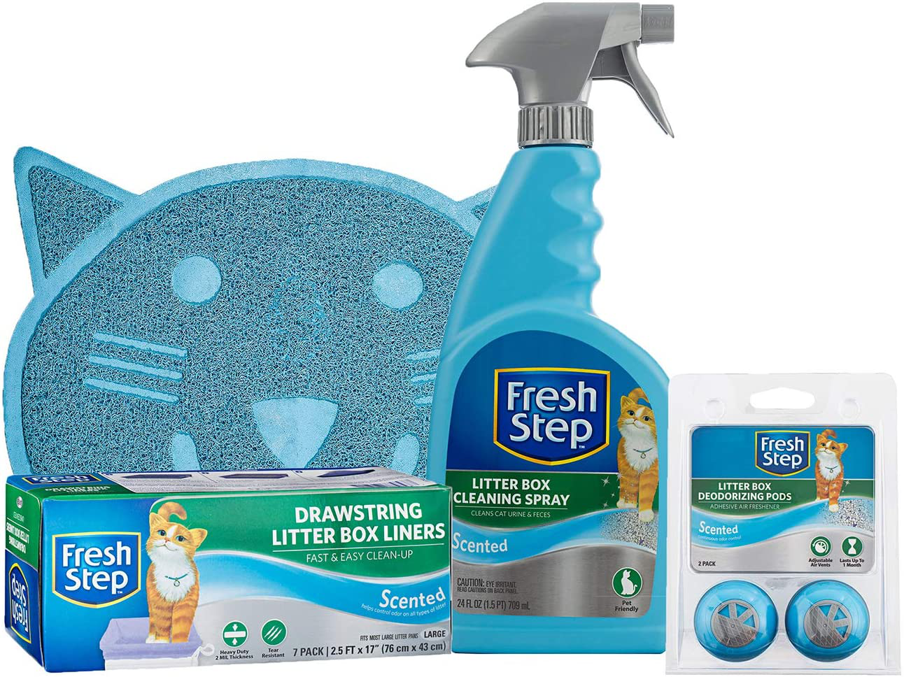 Fresh Step Recycled Plastic Litter Box and Cleanup Products for Cats - Cat Litter Scoops, Cat Litter Box, Pet Cat Litter Accessories - Kitty Litter Scooper, Cat Box, Litter Mat, and Cat Supplies Animals & Pet Supplies > Pet Supplies > Cat Supplies > Cat Litter Box Mats Fresh Step   