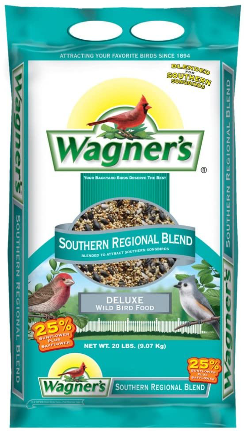 Wagner'S 62012 Southern Regional Blend Wild Bird Food, 20-Pound Bag Animals & Pet Supplies > Pet Supplies > Bird Supplies > Bird Food Wagner's 20-Pound Bag  