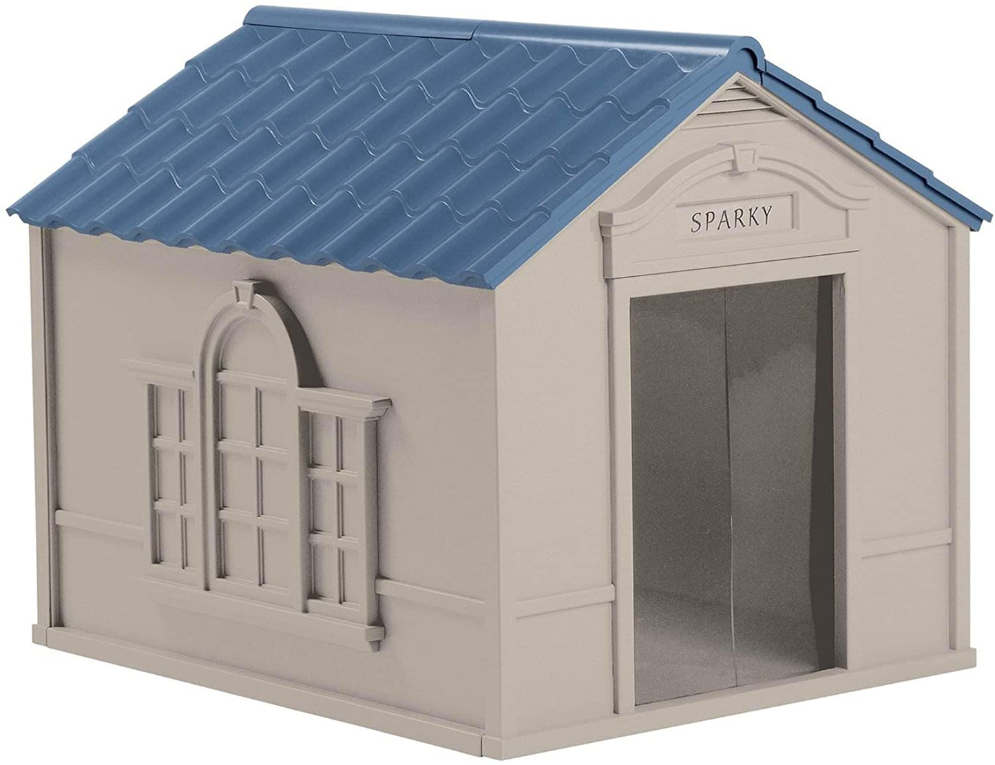 Suncast DH350 Deluxe Weatherproof Snap Together Resin Large Dog House (2 Pack)