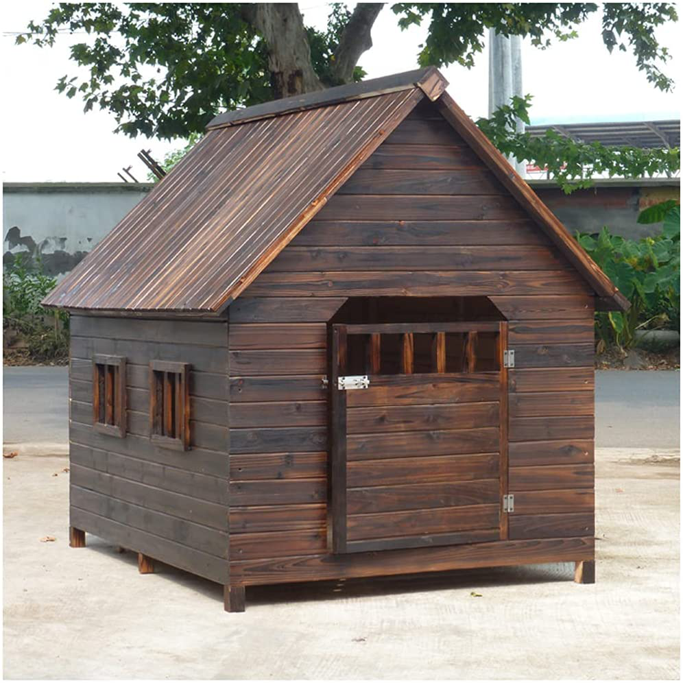 TYX Dog Kennels for Outside, Dog House Wood Outdoor Dog Kennels Dog Cage Kennel Villa, for Small Medium Large Animals Weatherproof,17.71In×22.04In×18.89In Animals & Pet Supplies > Pet Supplies > Dog Supplies > Dog Houses TYX 45×56×48cm  