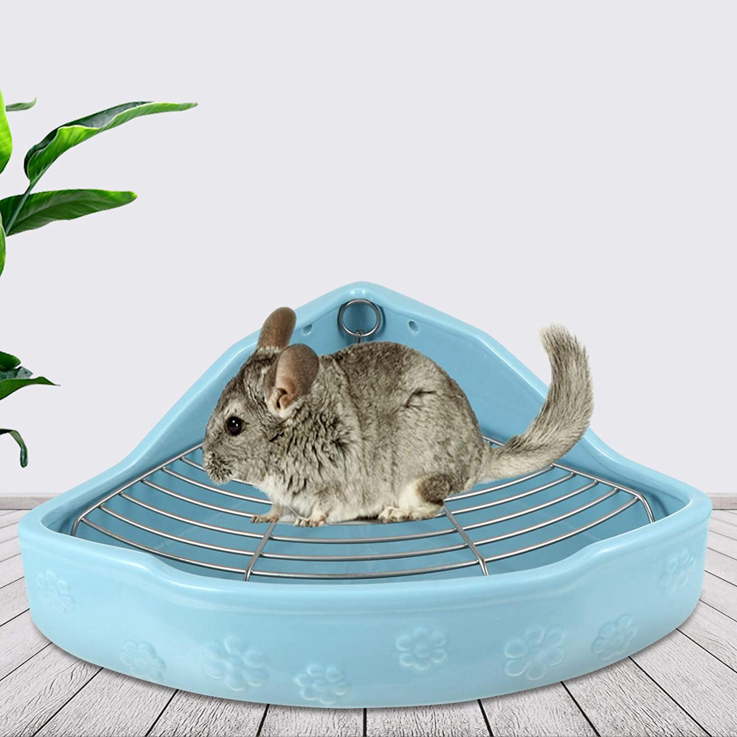 Balacoo Small Animal Litter Cage Ceramic Triangle Potty Trainer Corner Litter Bedding Box Pet Pan for Rabbit Bunny Chinchilla Ferret Guinea Pig Hamster Animals & Pet Supplies > Pet Supplies > Small Animal Supplies > Small Animal Bedding balacoo   