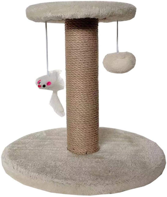 Pet Supplies Cat Entertainment Tower, Cat Climbing Frame Scratching Post Tree, Pet Toy with Hanging Ball Toy, Pets Play House Decorative Furniture Cat Tree for Indoor Cats(Beige) Animals & Pet Supplies > Pet Supplies > Cat Supplies > Cat Furniture LKEREJOL   