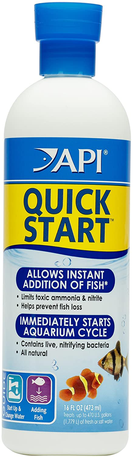 API Quick Start Nitrifying Bacteria, for Freshwater and Saltwater Aquarium Animals & Pet Supplies > Pet Supplies > Fish Supplies > Aquarium Cleaning Supplies API Freshwater 16-Ounce 