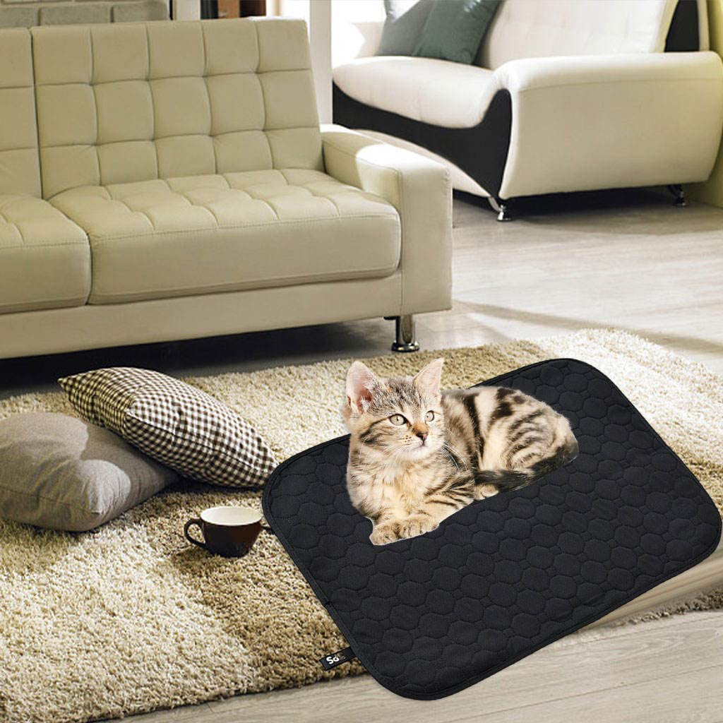 Baoblaze Cooling Cat Litter Mat Non-Slip Breathable Washable Easy Clean Non Toxic Four-Layer Waterproof Non-Slip Urine Waterproof for Litter Boxes Animals & Pet Supplies > Pet Supplies > Cat Supplies > Cat Litter Box Mats Baoblaze   