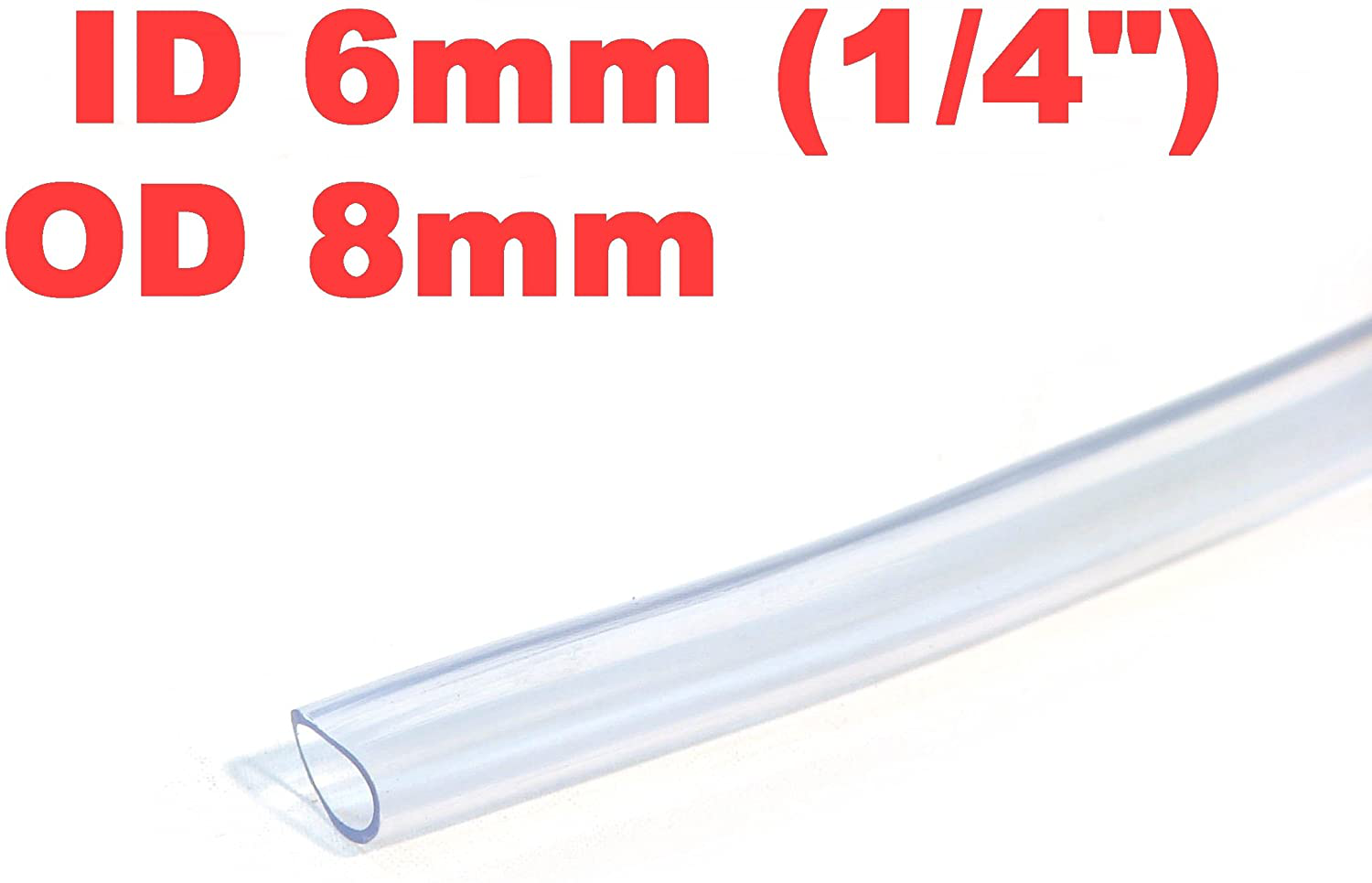 Siny ID 1/4" / OD 5/16" 100 Ft 30 Meter PVC Clear Hose Tubing Aquarium Air Tube Pond Garden Water Delivery