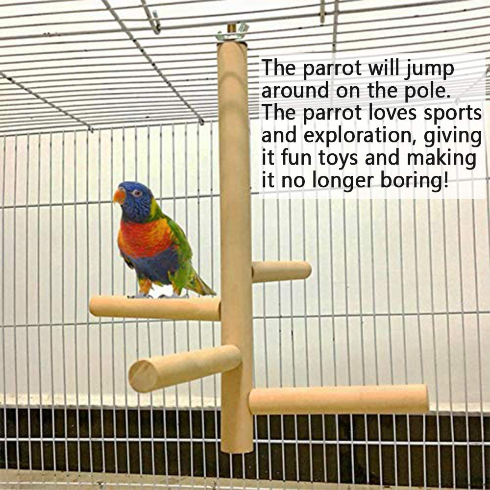 Hamiledyi Parakeet Perch,Bird Natural Wood Stand,Parrot Cage Top Wooden Branches for Standing,Toys for Small Medium Parrots Conure Budgie Lovebirds Animals & Pet Supplies > Pet Supplies > Bird Supplies > Bird Cage Accessories Hamiledyi   