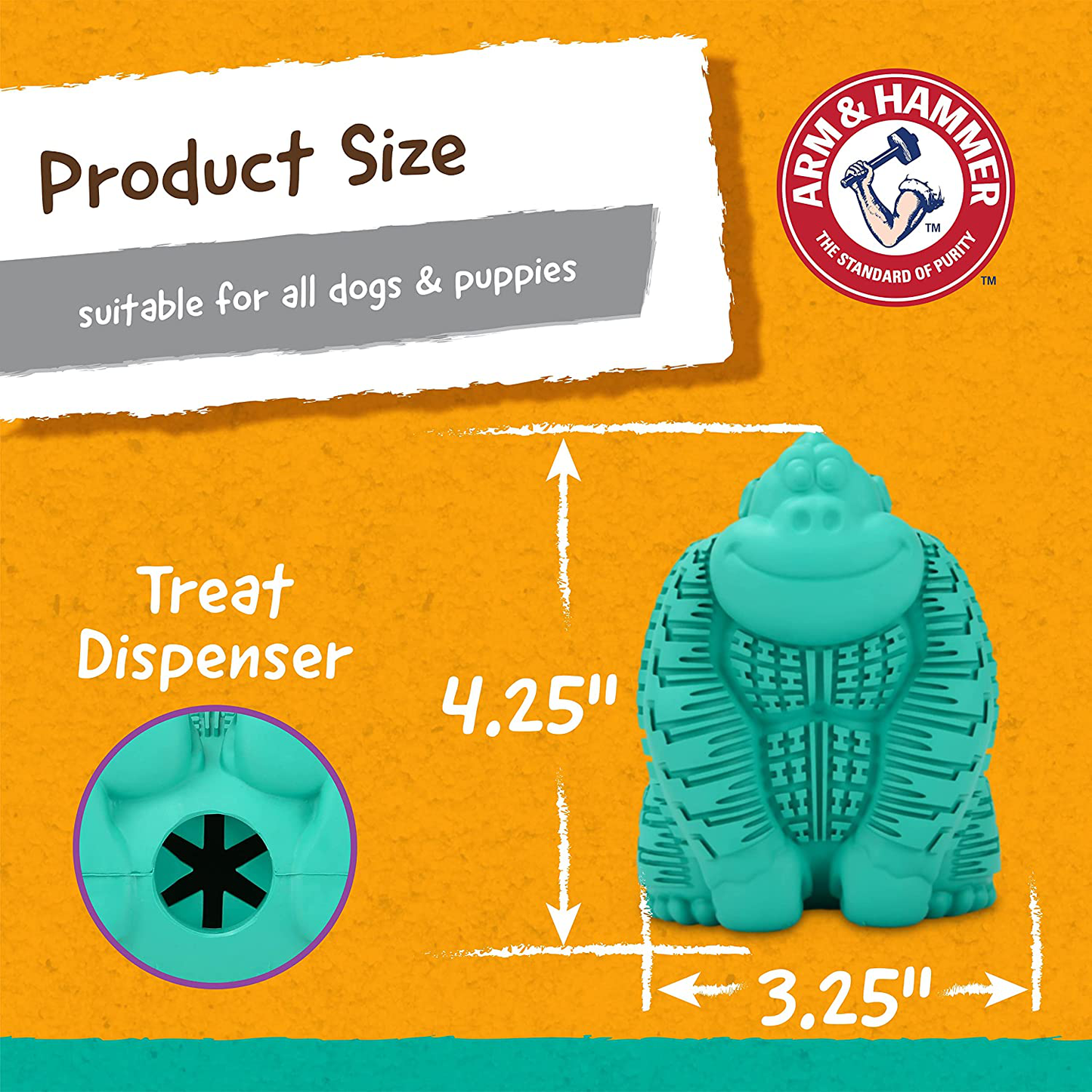 Arm & Hammer for Pets Super Treadz Dental Chew Toy for Dogs - Dog Dental Chew Toys Reduce Plaque & Tartar - Dog Chew Toys from Arm and Hammer, Pet Chew Toys for Dogs Animals & Pet Supplies > Pet Supplies > Dog Supplies > Dog Toys Arm & Hammer   