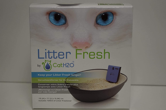 Cat H2O Litter Fresh Dispensing Kit & 1 Bottle of Unscented Litter Freshener (125Ml / 4.2 Oz.), 3 X AA Batteries Required, Blue & Grey Animals & Pet Supplies > Pet Supplies > Cat Supplies > Cat Litter Cat H2O   