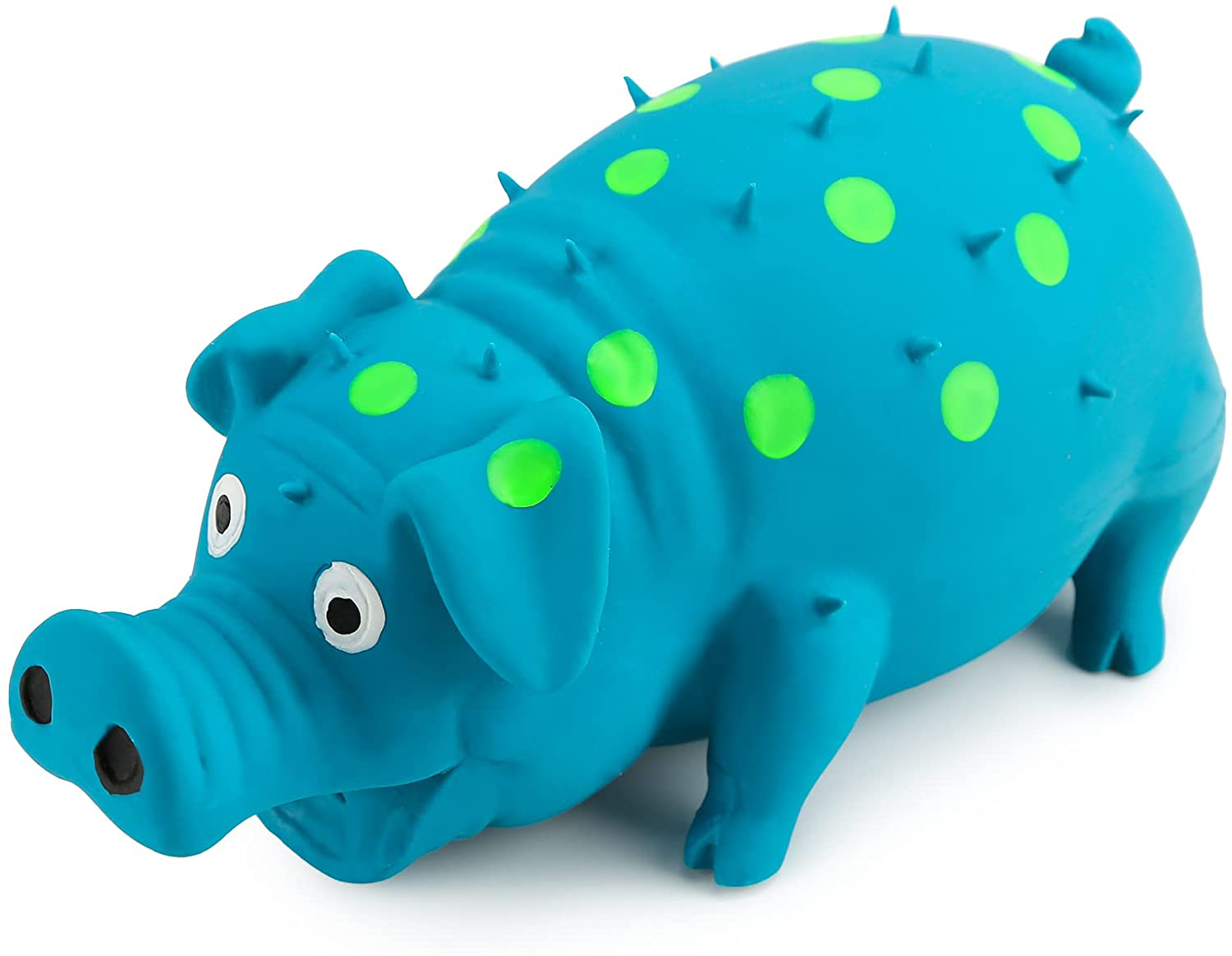 POPLAY Squeaky Pig Dog Toys, Blue Latex Grunting Pig Dog Toy Anxiety R –  KOL PET