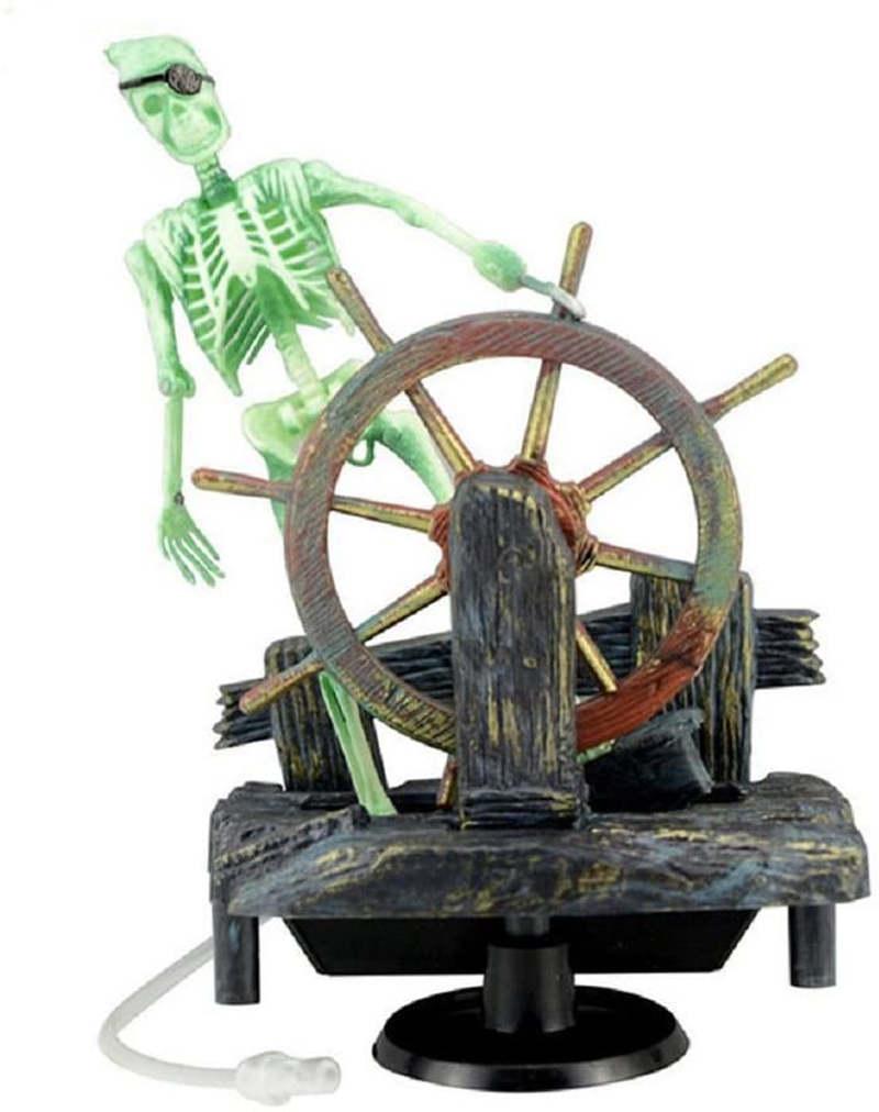 Bestgle Aquarium Decor Ornament Air-Driven Active Skeleton Pirate Captain for Fish Tank Decoration Animals & Pet Supplies > Pet Supplies > Fish Supplies > Aquarium Decor Bestgle   