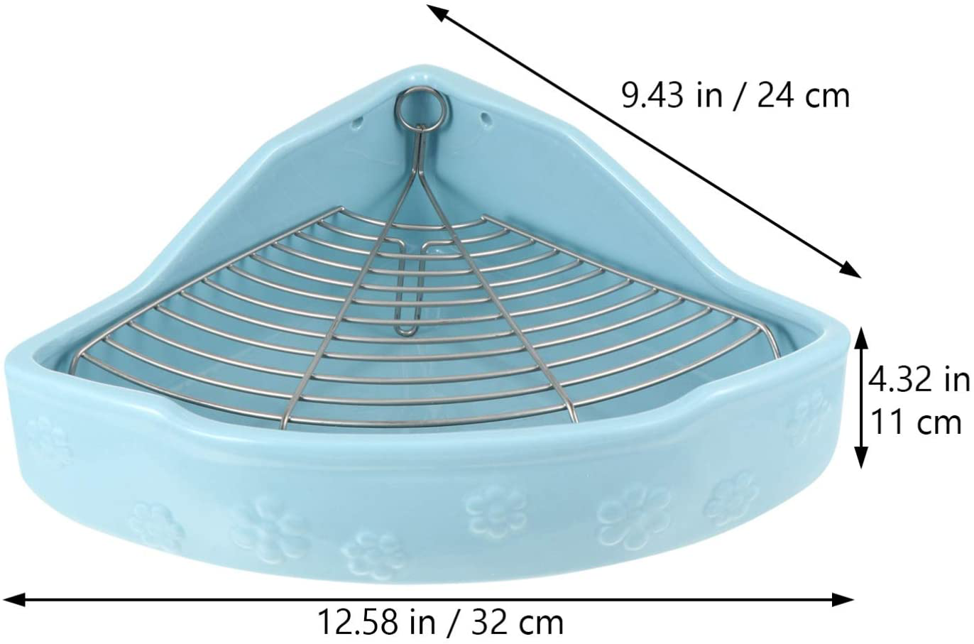 Balacoo Small Animal Litter Cage Ceramic Triangle Potty Trainer Corner Litter Bedding Box Pet Pan for Rabbit Bunny Chinchilla Ferret Guinea Pig Hamster Animals & Pet Supplies > Pet Supplies > Small Animal Supplies > Small Animal Bedding balacoo   