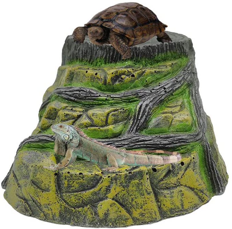 Reptile Habitat Cave,Resin Rock Hideout Fish Tank Decor for Lizards Frogs Turtles Snakes Animals & Pet Supplies > Pet Supplies > Fish Supplies > Aquarium Decor Hamiledyi   