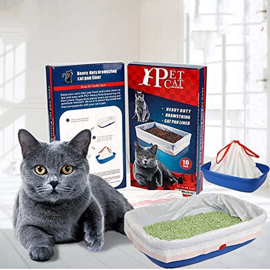 Vilomo Cat Litter Box Liners,10 Pack Cat Litter Bags,Durable with Drawstring | Easy Clean up | Thick Large Kitty Litter Liner XL | Eco Friendly Pet Supplies(36" X 19") Animals & Pet Supplies > Pet Supplies > Cat Supplies > Cat Litter Box Liners sycko   