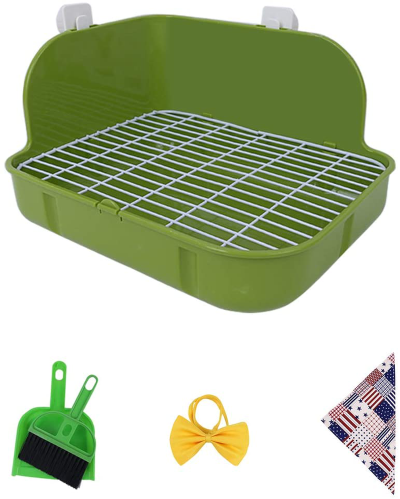 Humorous.P Rabbit Litter Box - Pet Corner Litter Box Cage Potty Trainer Rectangular Plastic Material Animals & Pet Supplies > Pet Supplies > Small Animal Supplies > Small Animal Bedding Humorous.P   