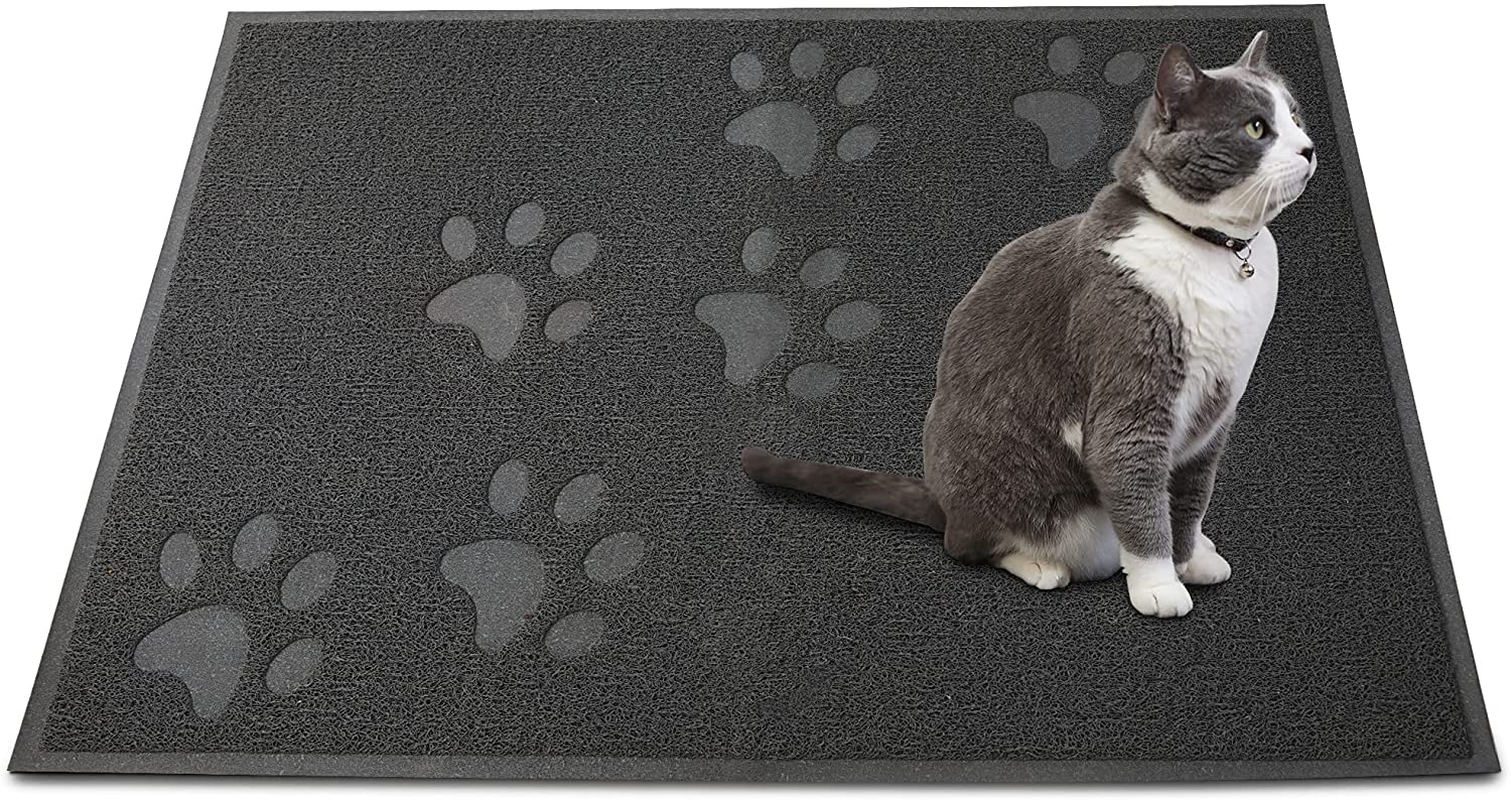 ANDALUS Cat Litter Mat - Kitty Litter Trapping Mat for Litter Boxes - Kitty Litter Mat to Trap Mess, Scatter Control - Washable Indoor Pet Rug and Carpet - Grey, Small (15.75" X 11.75") Animals & Pet Supplies > Pet Supplies > Cat Supplies > Cat Litter Box Mats ANDALUS BRANDS   