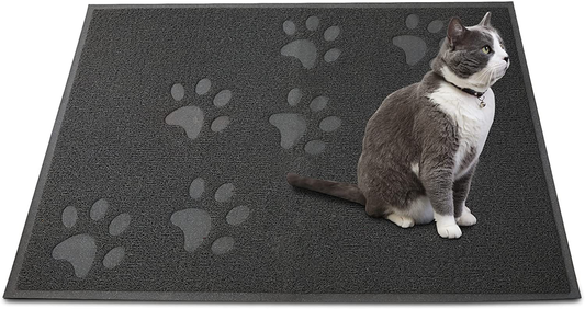 ANDALUS Cat Litter Mat - Kitty Litter Trapping Mat for Litter Boxes - Kitty Litter Mat to Trap Mess, Scatter Control - Washable Indoor Pet Rug and Carpet - Grey, Small (15.75" X 11.75") Animals & Pet Supplies > Pet Supplies > Cat Supplies > Cat Litter Box Mats ANDALUS BRANDS   