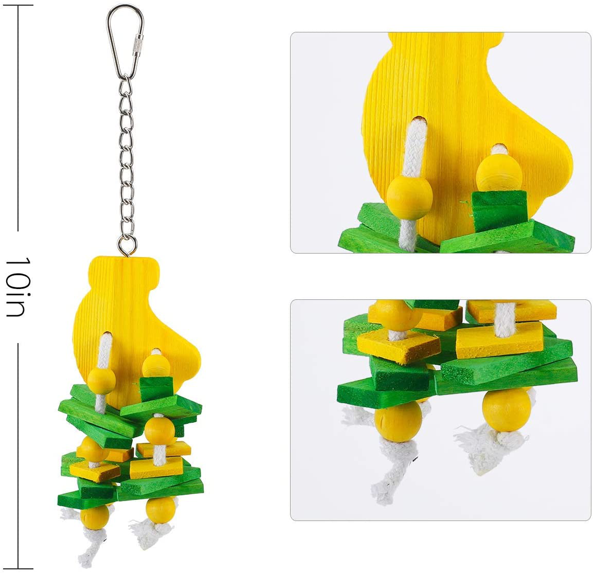 Hamiledyi Natural Wood Block Bird Cage Toys Parrot Chewing Toy, Orange & Apple & Banana & Grapes Shaped Hanging Foraging Toy for Small&Medium Birds Parakeets Cockatiels Conures Budgie Canary,4Pcs Animals & Pet Supplies > Pet Supplies > Bird Supplies > Bird Toys Hamiledyi   