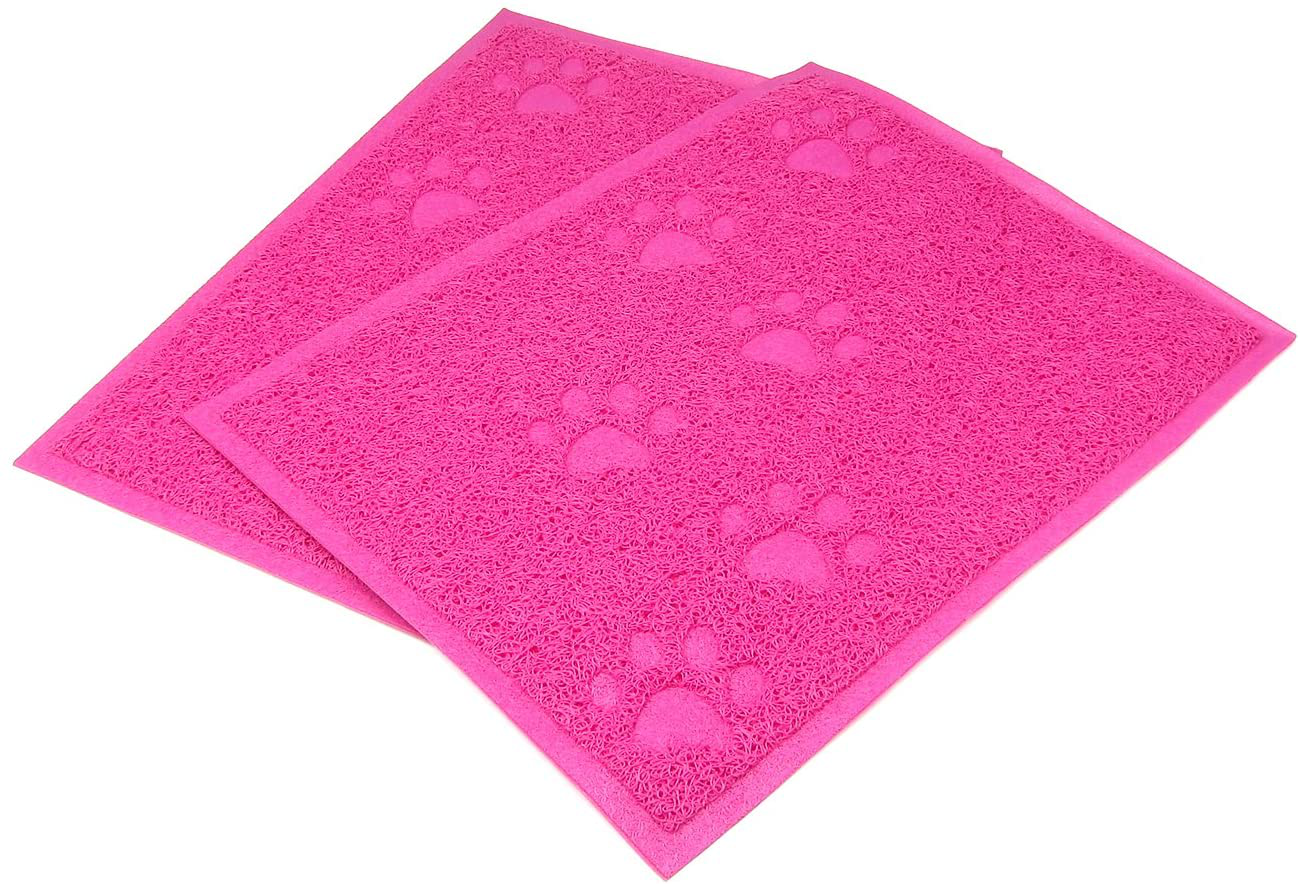 Alfie Pet - Halle 2-Piece Set Cat Litter Mat Animals & Pet Supplies > Pet Supplies > Cat Supplies > Cat Litter Box Mats Alfie Hot Pink  