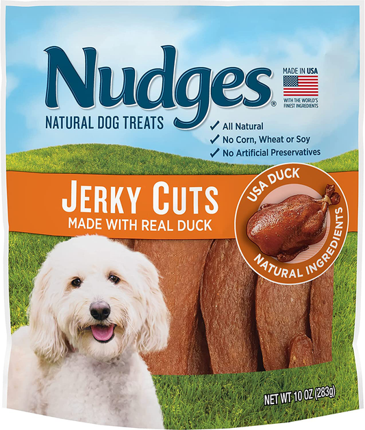Nudges Natural Dog Treats Jerky Cuts Made with Real Duck Animals & Pet Supplies > Pet Supplies > Dog Supplies > Dog Treats Nudges   