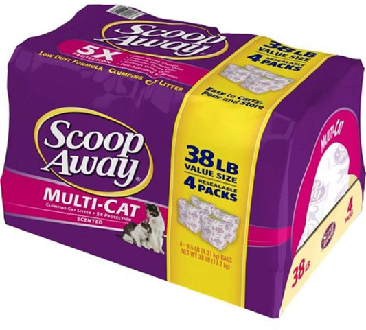 Scoop Away Multi-Cat, Scented Cat Litter, 25 Pound Carton Animals & Pet Supplies > Pet Supplies > Cat Supplies > Cat Litter Scoop Away   