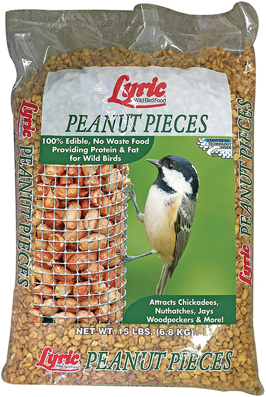 Lyric 2647463 Peanut Pieces Wild Bird Food, 15 Lb Animals & Pet Supplies > Pet Supplies > Bird Supplies > Bird Food Lyric Food 15 lb 