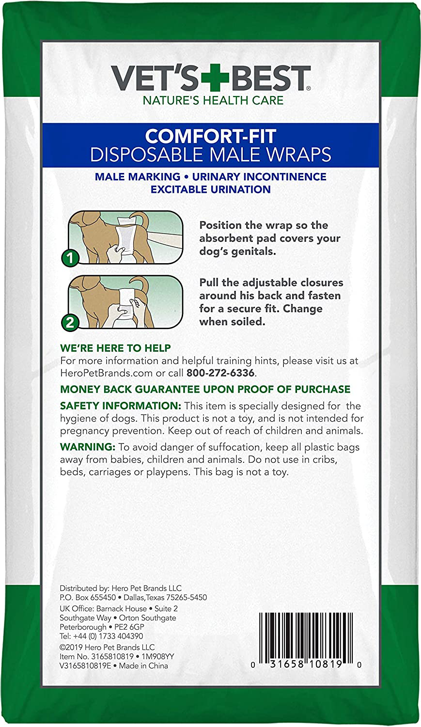 Vet's best sales male dog diapers