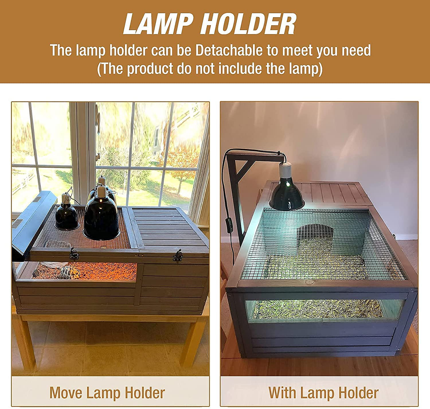 Tortoise Enclosure Tortoise House with Lamp Holder,Large Reptile Habitat Hide for Turtles,Lizards and Other Small Animals,Indoor and Outdoor Use Animals & Pet Supplies > Pet Supplies > Reptile & Amphibian Supplies > Reptile & Amphibian Habitats GUTINNEEN   