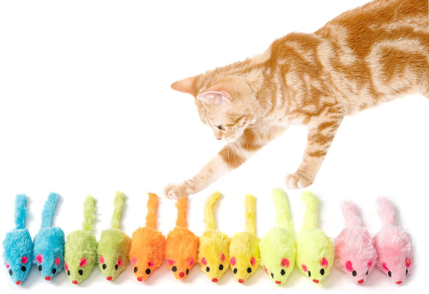 Meohui Fur Mice Cat Toys, Rattling Catnip Cat Toys Mice, 5.5” Real Little Mice Size Cat Mouse Toys with Rattle Sound, Catnip Prefilled Cat Mice Toy for Indoor Cats Kitten Interactive Play Fetch Animals & Pet Supplies > Pet Supplies > Cat Supplies > Cat Toys MeoHui 12PCS  