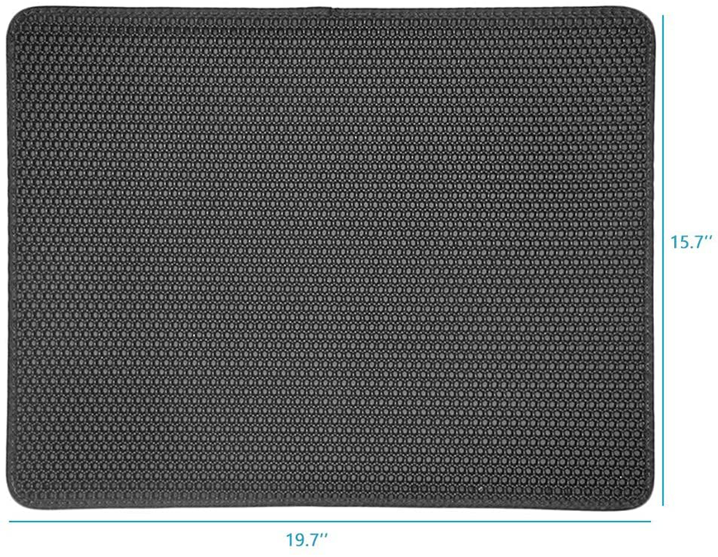 Cat Litter Mat, Kitty Litter Trapping Mat, Honeycomb Double Layer Mats, No  Phthalate, Urine Waterproof, Easy Clean, Scatter Control, Catcher Litter  Tray Box Rug Carpet,Gray 