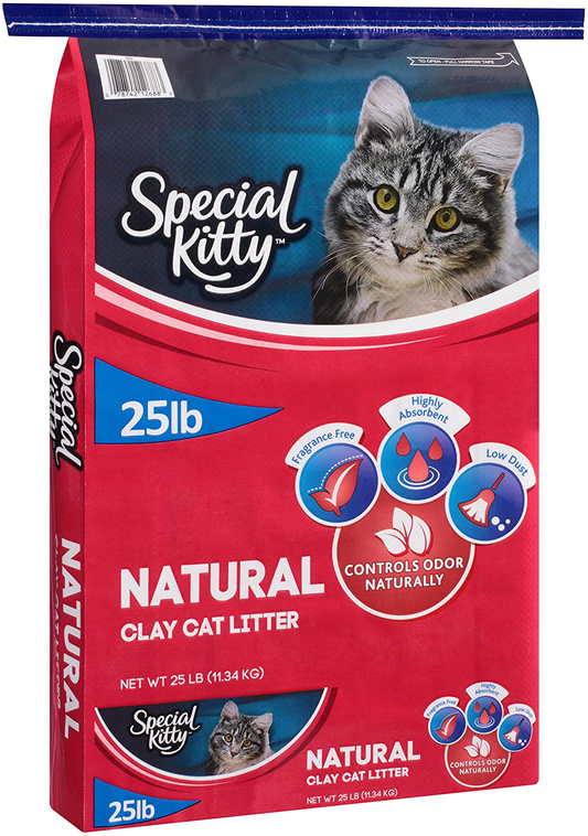 Natural Clay Cat Litter That Controls Odor Naturally, 25 Lb by Special Kitty Animals & Pet Supplies > Pet Supplies > Cat Supplies > Cat Litter Special Kitty   