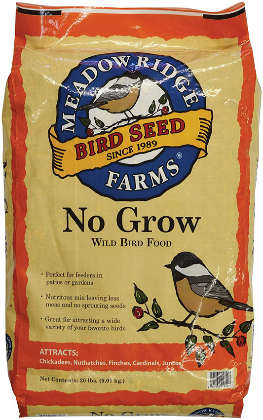 Meadow Ridge Farms No Grow/No Shell Wild Bird Seed Mix Animals & Pet Supplies > Pet Supplies > Bird Supplies > Bird Food Meadow Ridge Farms 20 Pound (Pack of 1)  