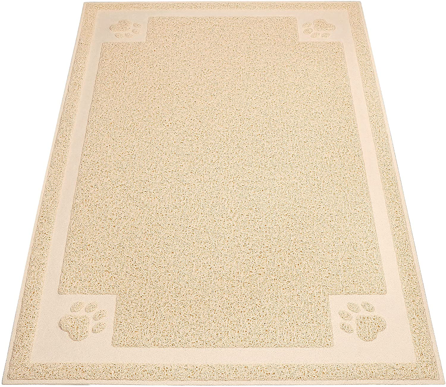 UPSKY Large Cat Litter Mat Trapper 35.5"×23.5" Traps Litter from Box and Paws Scatter Control for Litter Box Soft on Sensitive Kitty Paws Easy to Clean Durable Animals & Pet Supplies > Pet Supplies > Cat Supplies > Cat Litter Box Mats UPSKY beige  