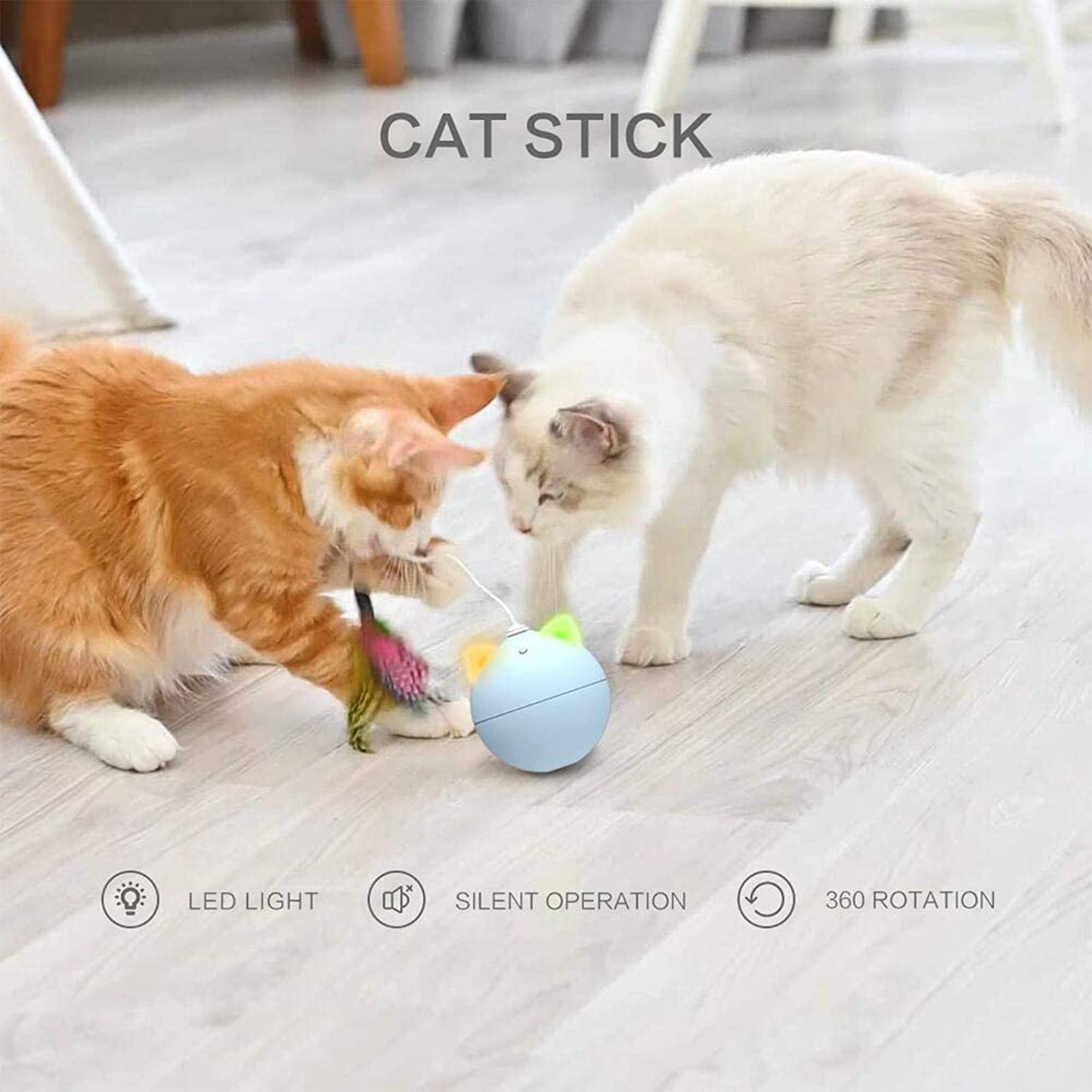 BENTOPAL Cat Toys for Indoor Cats Automatic Interactive with Cats/Kittens, Feather Can Replaced Animals & Pet Supplies > Pet Supplies > Cat Supplies > Cat Toys BENTOPAL   