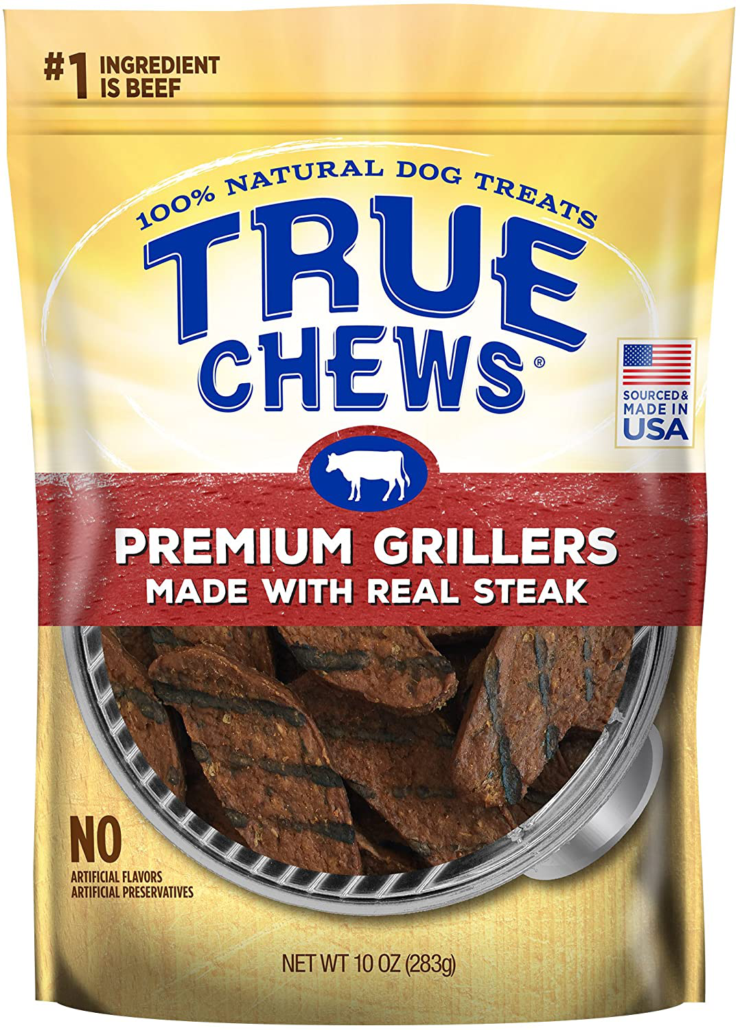 True Chews Natural Dog Treats Premium Grillers Made with Real Steak Animals & Pet Supplies > Pet Supplies > Dog Supplies > Dog Treats True Chews 10 Ounce (Pack of 1)  