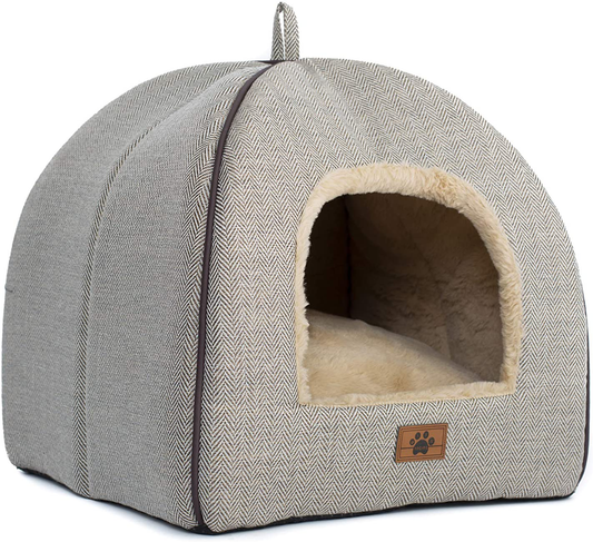 Cat Bed for Indoor Cats - Cat Cave Bed Cat House Cat Tent with Removable Washable Cushioned Pillow, Soft and Self Warming Kitten Beds,Cat Beds & Furniture, Pet Bed WINDRACING Animals & Pet Supplies > Pet Supplies > Cat Supplies > Cat Beds WINDRACING   