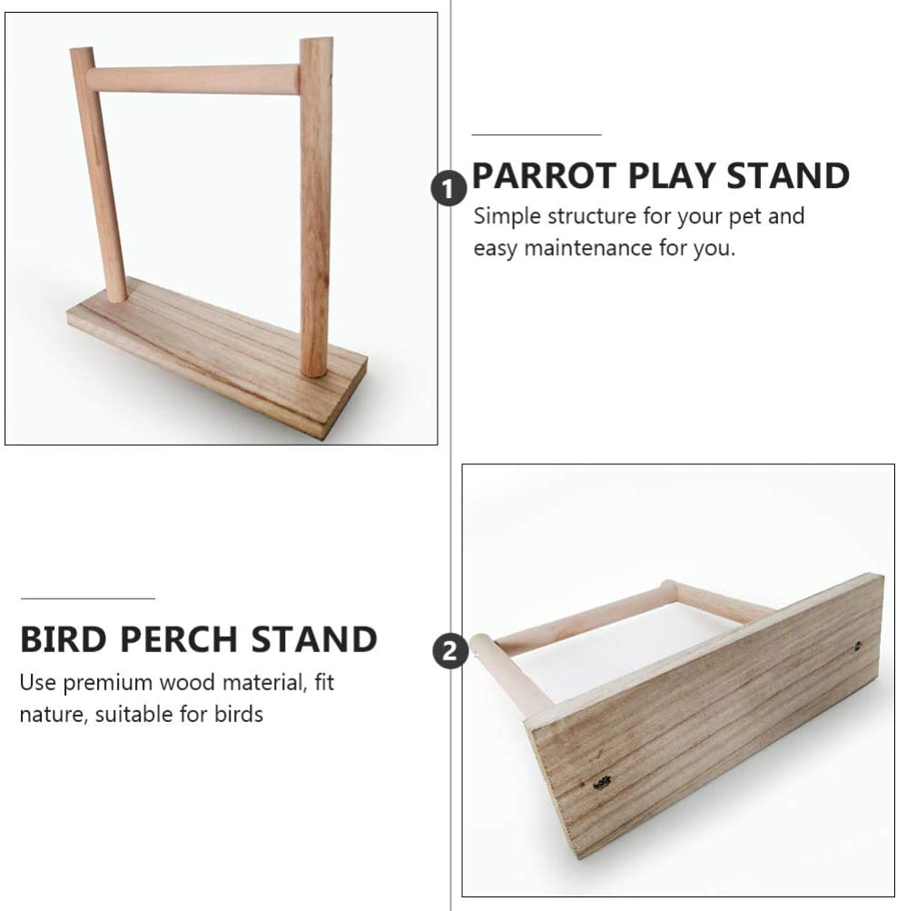 Balacoo Tabletop Parrot Perch Wood Bird Play Stand Gym Stand Cage Accessories Exercise Toys for Cockatiels Conures Parakeet Animals & Pet Supplies > Pet Supplies > Bird Supplies > Bird Gyms & Playstands balacoo   