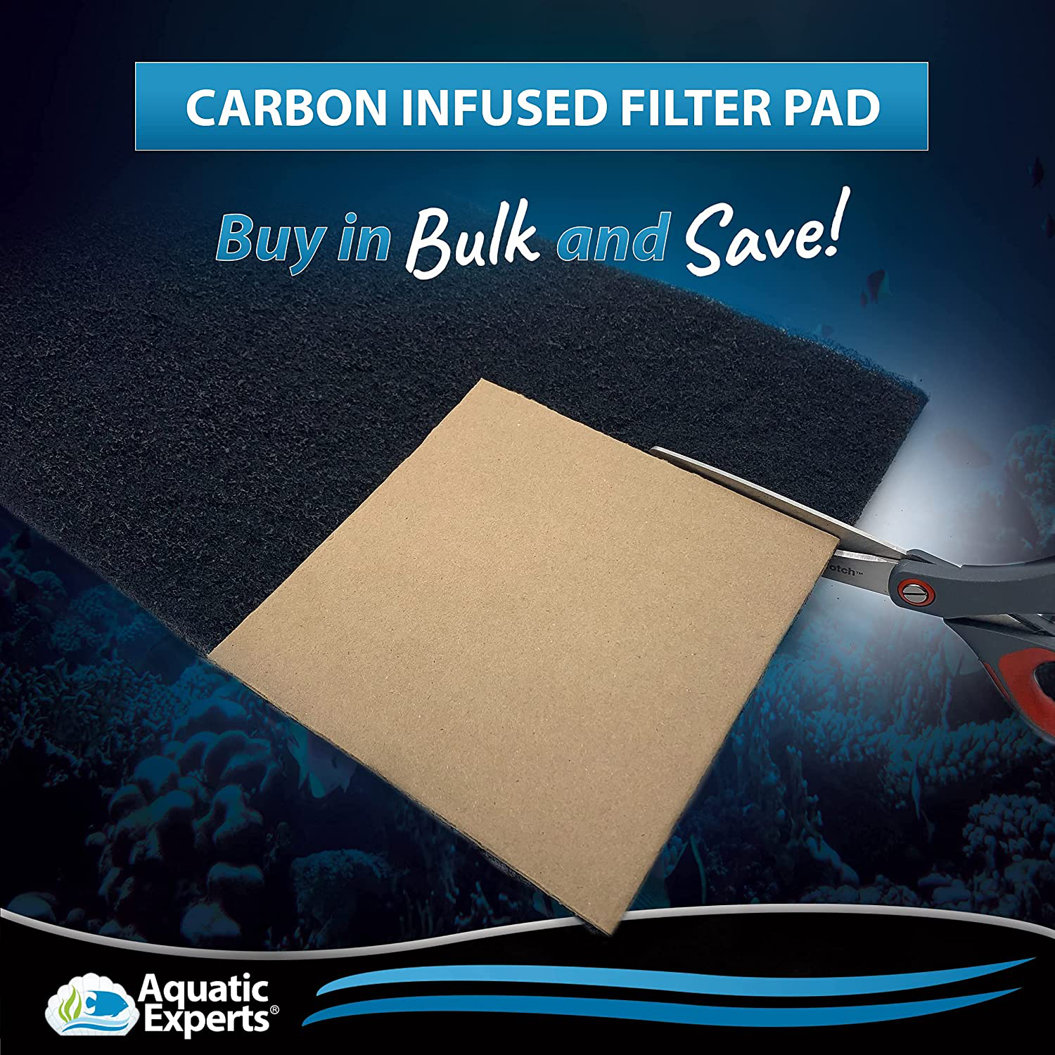 Aquarium Carbon Pad - Cut to Fit Carbon Infused Filter Pad Media for Crystal Clear Fish Tank and Ponds Animals & Pet Supplies > Pet Supplies > Fish Supplies > Aquarium Filters Aquatic Experts   