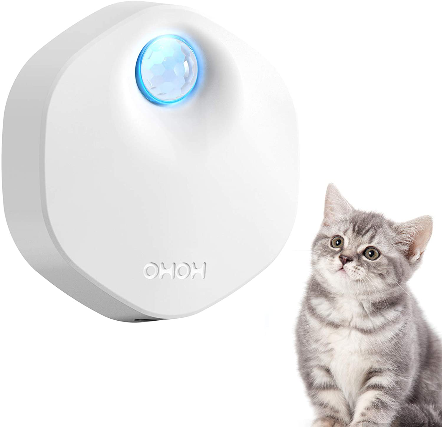 Electronic Cat Litter Deodorizer, Intelligent Sensor Deodorization 99.9% Dust-Free 7-Day Battery Life Remover for All Kinds of Cat Litter Box Restroom Wardrobe Kitchen Car and Small Area (Single Head)