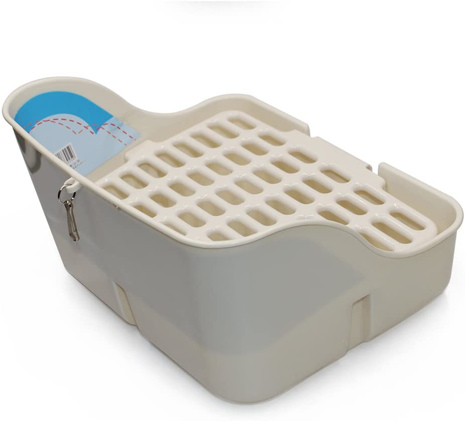 Md Trade Square Potty Trainer Corner Litter Bedding Box Pet Pan for Small Animal/Guinea Pig/Rabbit/Falesaur/Ferrets(White) Animals & Pet Supplies > Pet Supplies > Small Animal Supplies > Small Animal Bedding KisSealed   