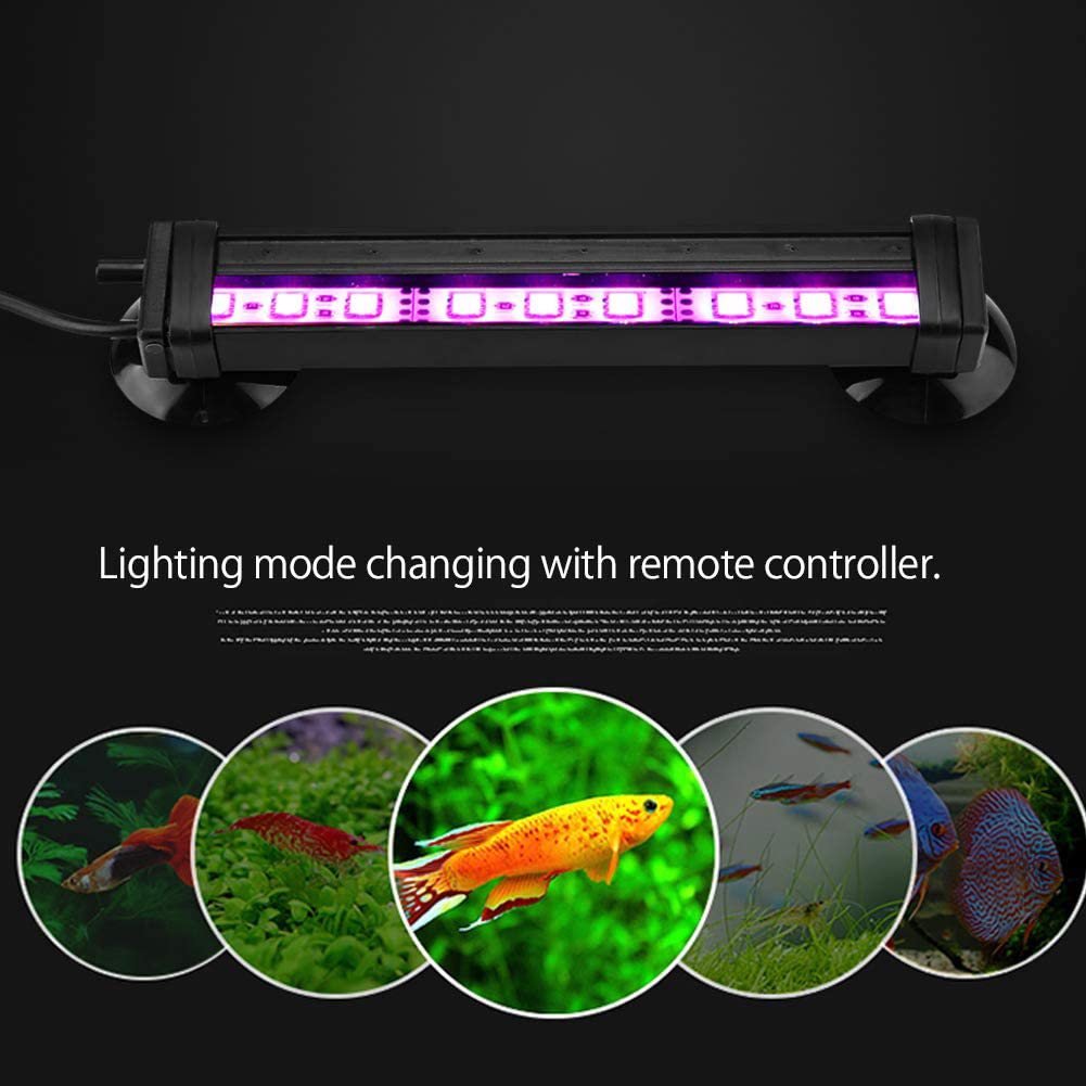 TOPINCN LED Aquarium Light Fish Tank Bubble Light Underwater Led Light with Remote Control + Manual Color Change - Highlight Colorful Aquarium Light Kit(Us Plug) Animals & Pet Supplies > Pet Supplies > Fish Supplies > Aquarium Lighting TOPINCN   