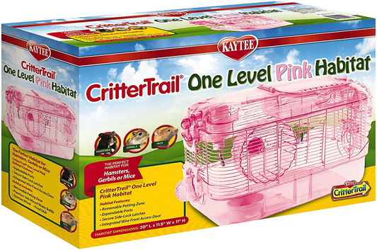 Kaytee Crittertrail 1-Level Pink Habitat Animals & Pet Supplies > Pet Supplies > Small Animal Supplies > Small Animal Habitats & Cages Central Garden & Pet   