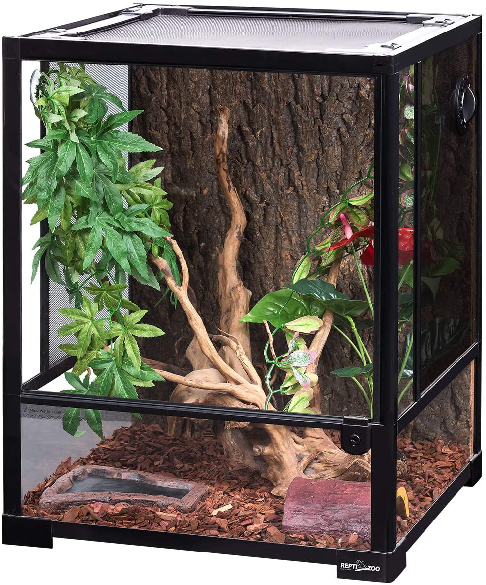 REPTI ZOO Reptile Terrarium Plants, Hanging Vine Tank Accessory with Suction Cup for Terrarium Decorations,Small Size,12 Inches Animals & Pet Supplies > Pet Supplies > Reptile & Amphibian Supplies > Reptile & Amphibian Substrates REPTI ZOO   