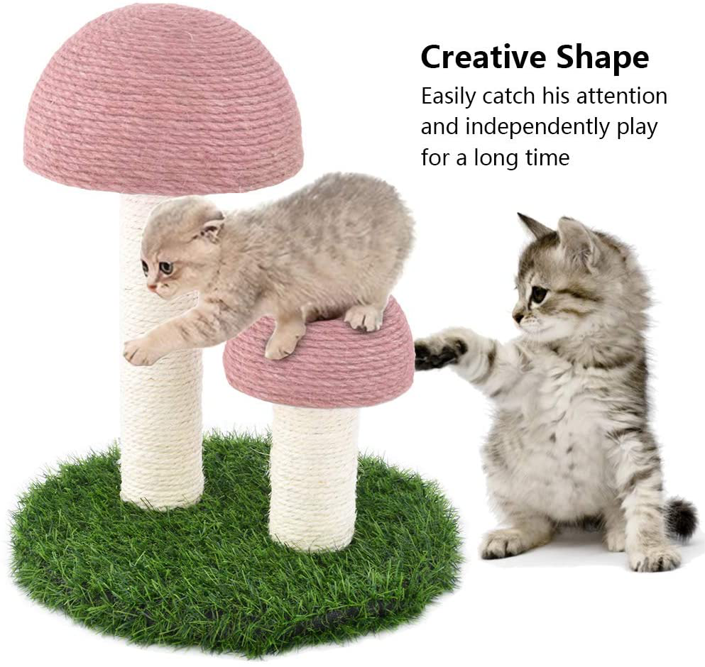 Suvuo Cat Scratching Post, Mushroom Scratching Post for Kittens & Cat, Natural Sisal Cat Scratchers for Indoor Cats Animals & Pet Supplies > Pet Supplies > Cat Supplies > Cat Furniture Suvuo   