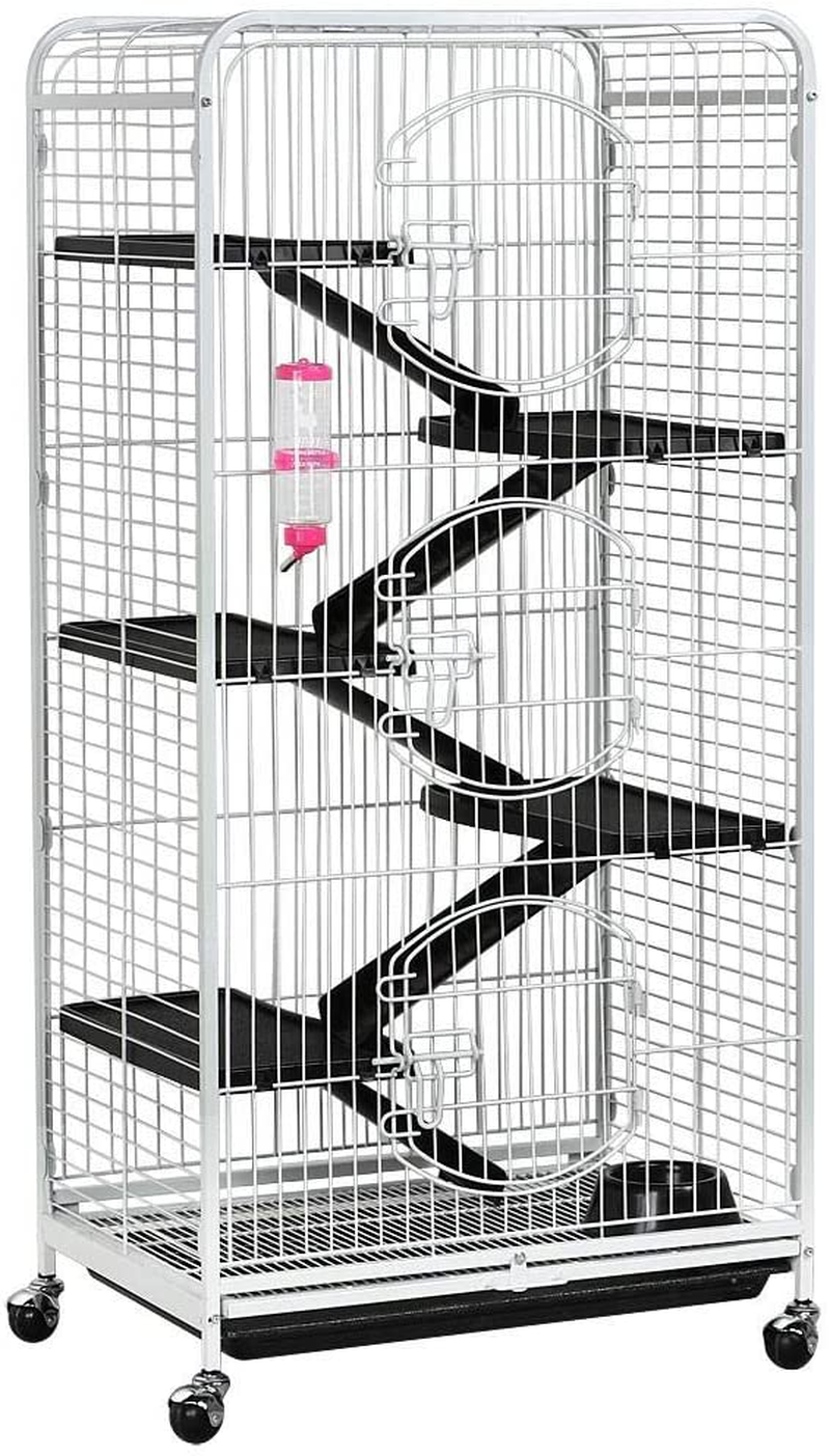 Go2Buy Metal 3 Doors Rats Rabbit Ferret Cage Playpen, 25.2 X 16.9 X 51.6 Inches Animals & Pet Supplies > Pet Supplies > Small Animal Supplies > Small Animal Habitats & Cages go2buy White  